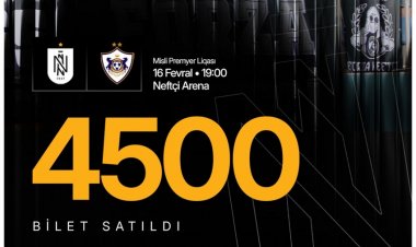 "Neftçi" - "Qarabağ" qarşılaşmasına satılmış biletlərin sayı açıqlandı