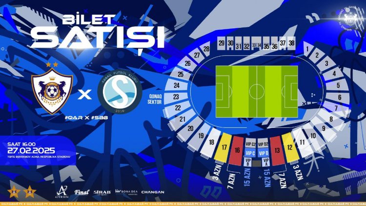 Azərbaycan Kuboku: "Qarabağ"ın oyununun biletləri satışa çıxarılır