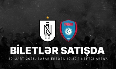 "Neftçi" - "Turan Tovuz" oyununun biletləri 3 manatdan satışa çıxarıldı