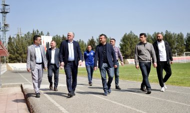 AFFA rəsmiləri Yevlaxda bölgə klubunun stadionunda oldular