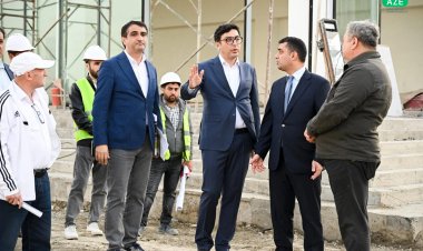 Nazir üç rayonda tikilən olimpiya komplekslərinə baxış keçirdi