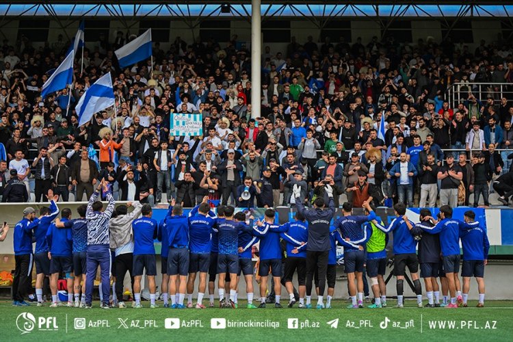 Bakıda tribunaları dolduran qusarlılar stadionu coşdurdular - FOTOLAR