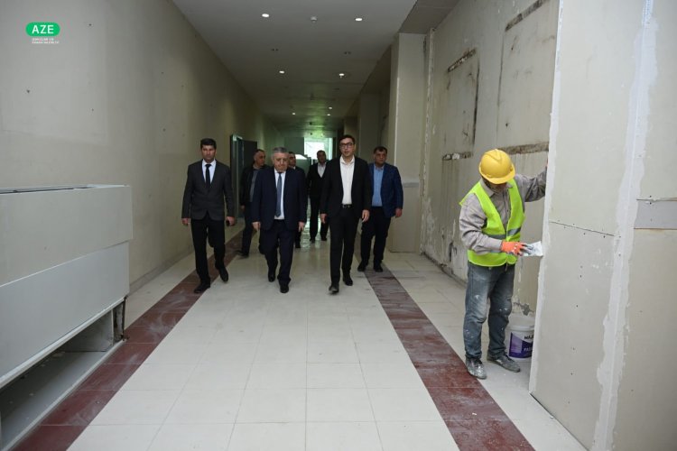 Fərid Qayıbov Zaqatala Olimpiya İdman Kompleksinə baxış keçirdi