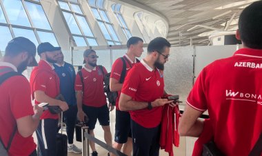 Milli komanda Latviyaya uçdu