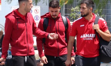 "Omoniya" ilə qarşılaşacaq "Araz-Naxçıvan" Kiprə çatdı - FOTOLAR