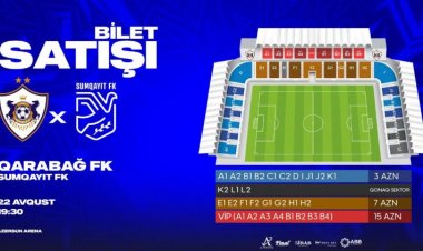 "Qarabağ"ın ilk qarşılaşmasının biletləri 3 manatdan satışa çıxarıldı