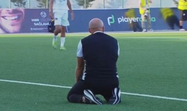 Samir Abasov diz çökdü - VİDEO