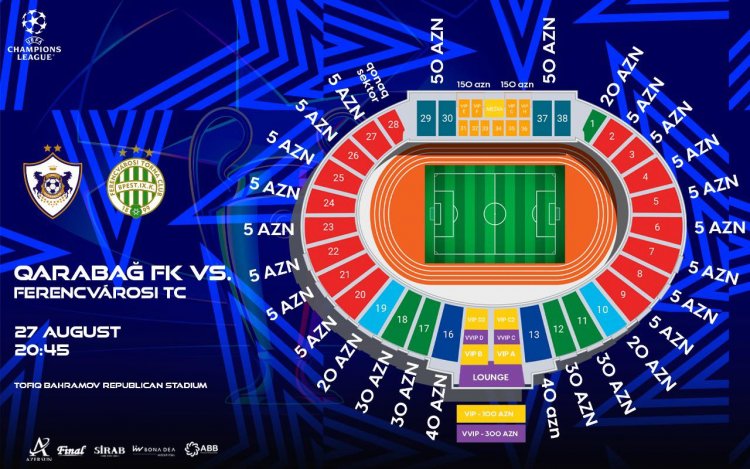 "Qarabağ"ın Çempionlar Liqası oyununun biletləri satışa çıxarılır
