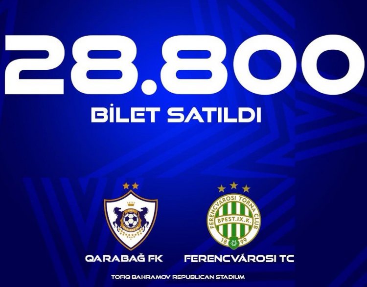 "Qarabağ"ın Çempionlar Liqası matçına 29 min bilet satıldı