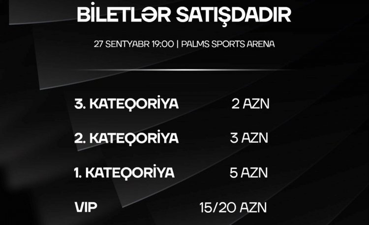 2 manata "Neftçi"ni canlı izlə