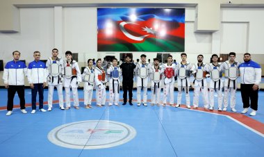 Kadi Borges Azərbaycan millisinin üzvləri ilə görüşdü - FOTOLAR