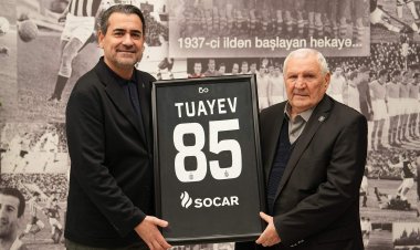  "Neftçi" rəhbərliyi yubileyi münasibətilə Kazbek Tuayevlə görüşdü