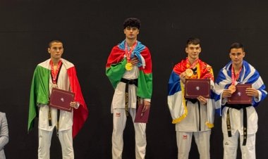  Daha bir taekvondoçumuz İsveçrədə qızıl medal qazandı