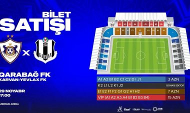  "Qarabağ"ın oyununu izləmək üçün 3 manat ödə, kifayədir