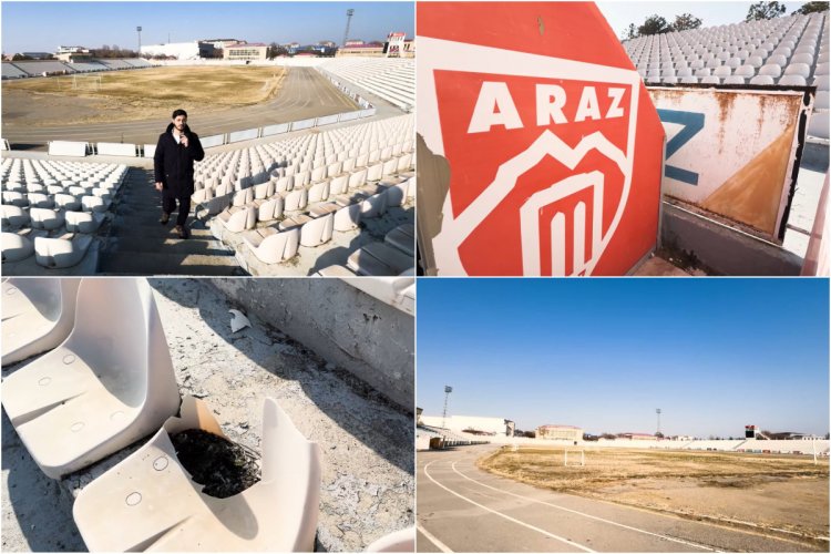 Xarabalığa çevrilən Naxçıvan şəhər stadionundan ürəkdağlayan VİDEO