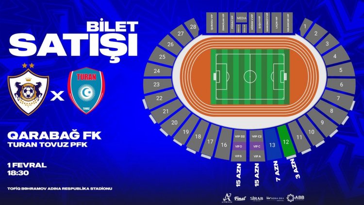  "Qarabağ"ın oyununa biletlər 3 manatdan satışa çıxarıldı