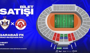 "Qarabağ"ın oyununu izləmək üçün 5, 10 və 20 manat ödəmək lazımdır