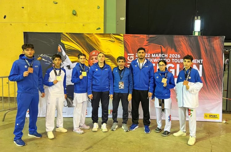  Taekvondoçularımız Belçika turnirində 6 medal qazandılar