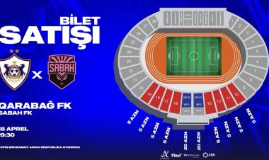  "Qarabağ" - "Sabah" matçının biletlərini 5 manatdan ala bilərsiniz