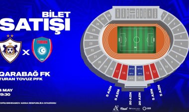  "Qarabağ"ın "Turan Tovuz"la görüşünün biletləri satışa çıxarıldı