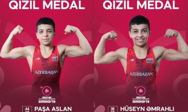 Avropa çempionatı: Hüseyn Əmrahlı və Paşa Aslandan Bolqarıstandan qızıl medal