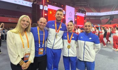   Gimnastlarımız Çindəki Dünya Kubokunda qızıl medal qazandılar