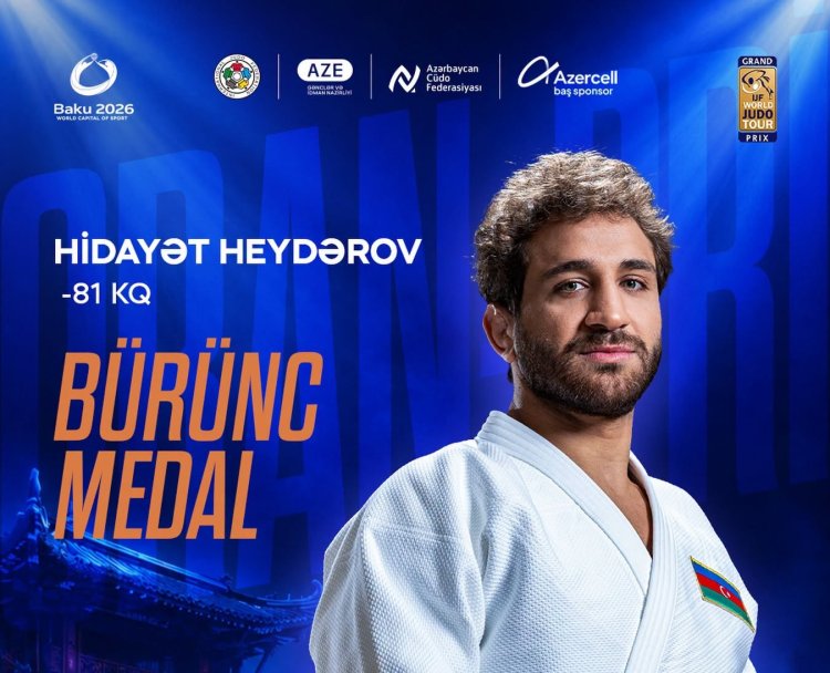 Hidayət Heydərov yeni çəki dərəcəsində bürünc medalçı oldu
