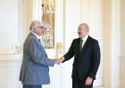 İlham Əliyev Dünya Güləş Birliyinin prezidentini qəbul etdi - FOTOLAR