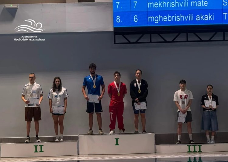 Azərbaycan üzgüçüləri Kutaisi turnirində 33 medal qazandılar