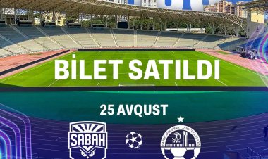  "Sabah"ın Çempionlar Liqası oyununa 15 min bilet satıldı