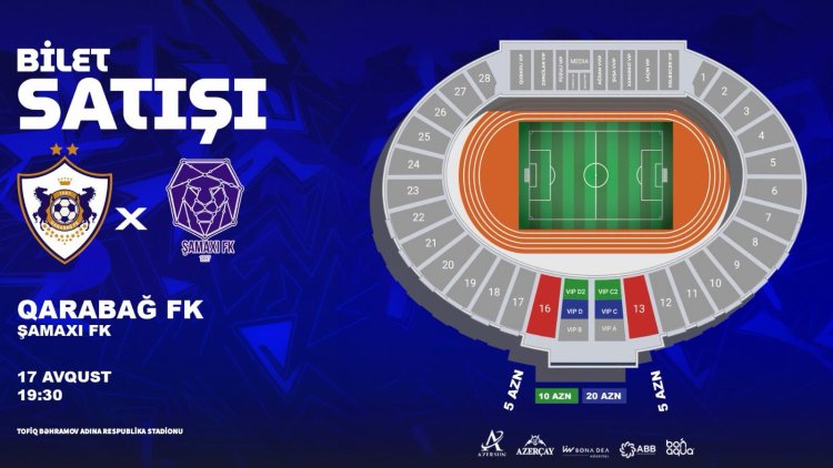"Qarabağ"ın Premyer Liqada ilk tur oyununun biletləri satışa çıxarıldı
