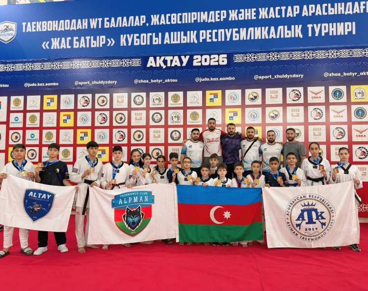  Azərbaycan taekvondoçuları Qazaxıstanda 18 medal qazandılar