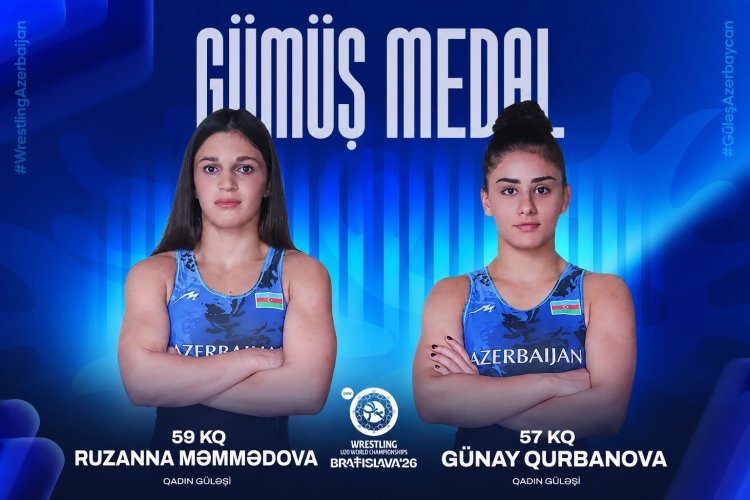  Qadın güləşçilərimizdən dünya çempionatında gümüş medal!