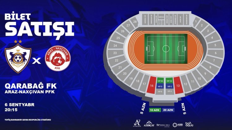APL: "Qarabağ" - "Araz-Naxçıvan" oyununun biletləri satışa çıxarılır