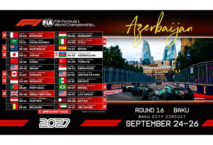  Formula 1 üzrə Azərbaycan Qran-prisinin növbəti tarixi açıqlandı