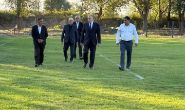 Kənddə yeni stadion inşa edildi, İcra başçısı arena ilə tanış oldu