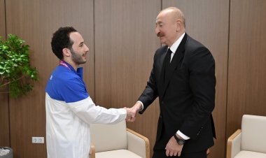 İlham Əliyev dünya çempionu Əhməd Yusifovla görüşdü
