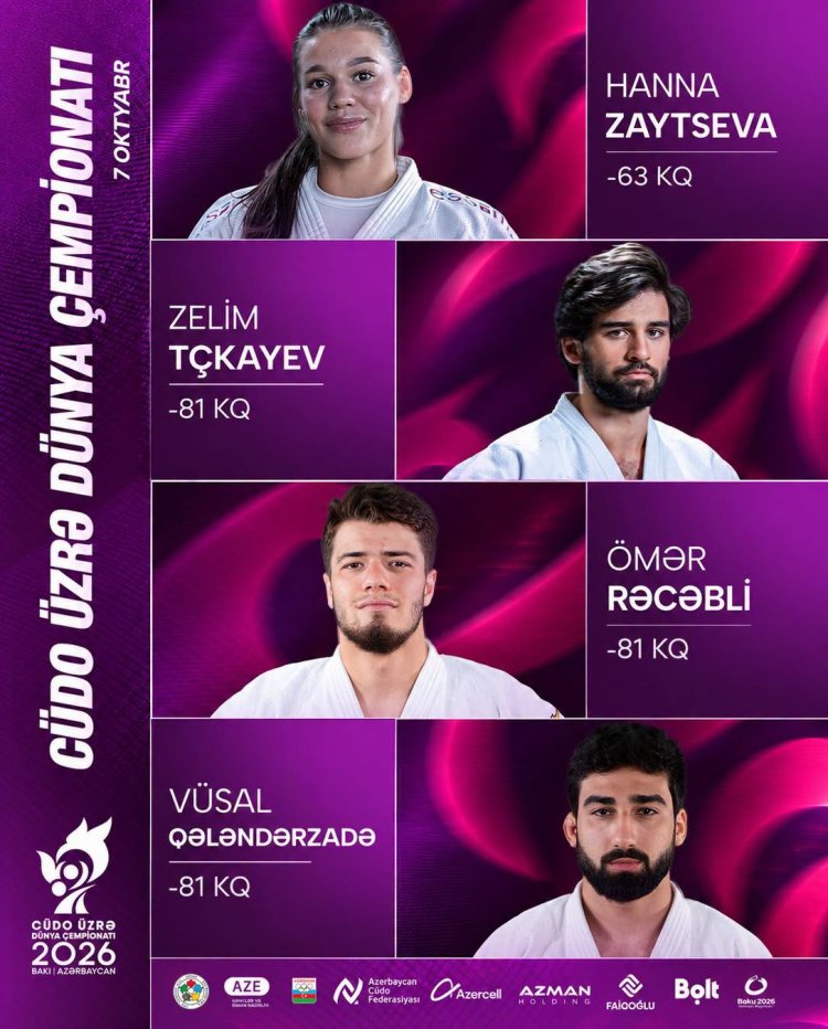 Bu gün 4 cüdoçumuz mübarizə aparacaq - Dünya çempionatı 